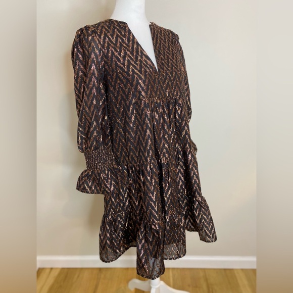 TUCKERNUCK Pomander Place Metallic Ikat Kenzo Dress NWT Size XS - Picture 9 of 16